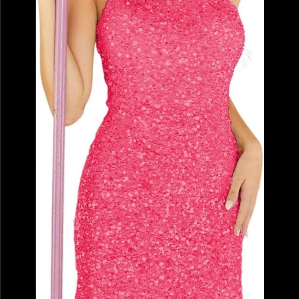 Elegant Pink Lace Dress